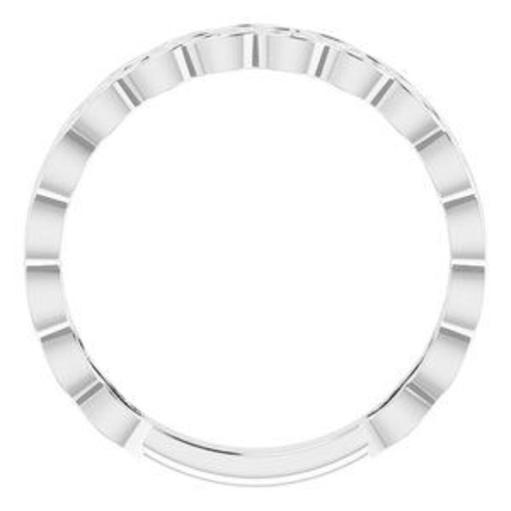 Sterling Silver Geometric Stackable Ring - image 2